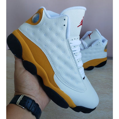 JORDAN 13 Retro - Orange Sneakers - White Unisex Streetwear Limited Edition