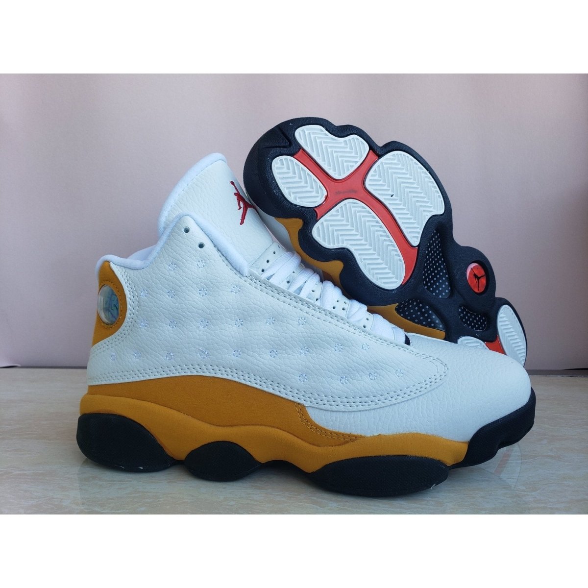 JORDAN 13 Retro - Orange Sneakers - White Unisex Streetwear Limited Edition