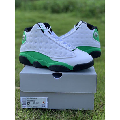 JORDAN 13 - Lucky Green Sneakers - White Unisex Streetwear Limited Edition