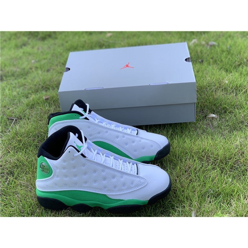 JORDAN 13 - Lucky Green Sneakers - White Unisex Streetwear Limited Edition