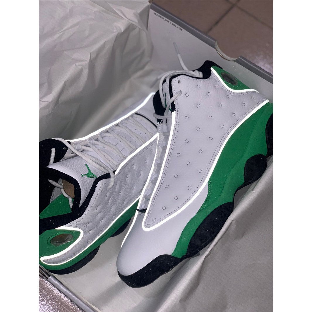 JORDAN 13 - Lucky Green Sneakers - White Unisex Streetwear Limited Edition