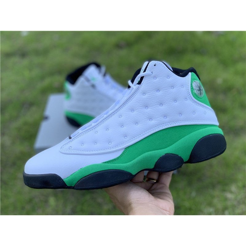 JORDAN 13 - Lucky Green Sneakers - White Unisex Streetwear Limited Edition