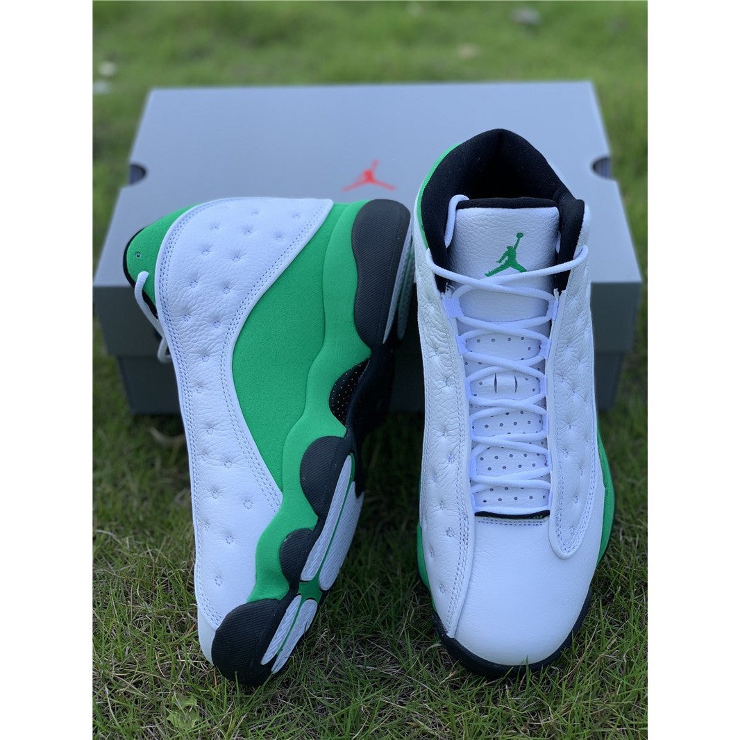 JORDAN 13 - Lucky Green Sneakers - White Unisex Streetwear Limited Edition