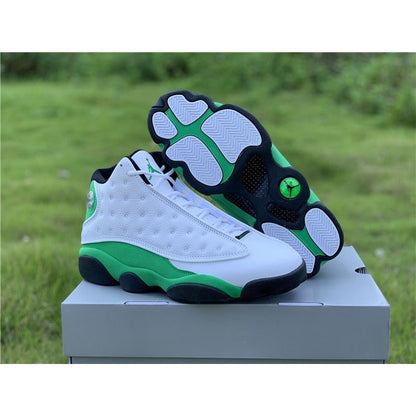 JORDAN 13 - Lucky Green Sneakers - White Unisex Streetwear Limited Edition