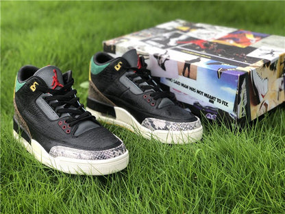 JORDAN 3 Retro Se - Animal Instinct 2.0 Sneakers - Black Unisex Streetwear Limited Edition