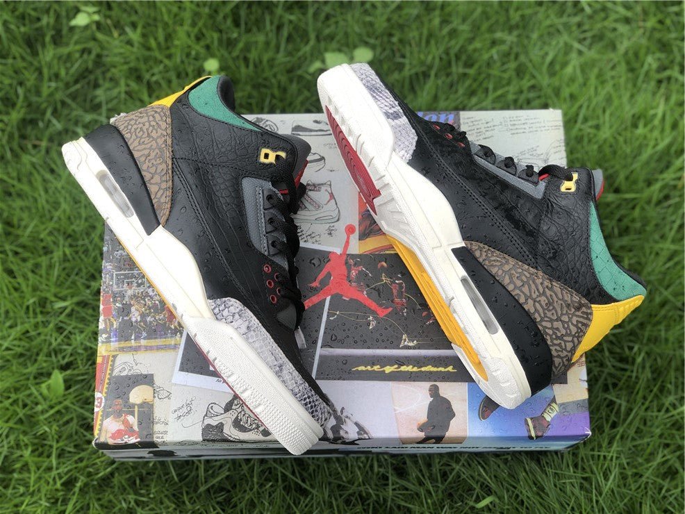 JORDAN 3 Retro Se - Animal Instinct 2.0 Sneakers - Black Unisex Streetwear Limited Edition