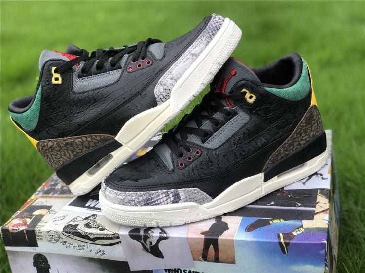 JORDAN 3 Retro Se - Animal Instinct 2.0 Sneakers - Black Unisex Streetwear Limited Edition