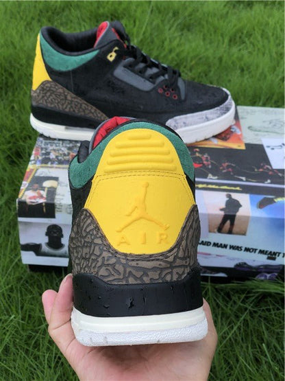 JORDAN 3 Retro Se - Animal Instinct 2.0 Sneakers - Black Unisex Streetwear Limited Edition