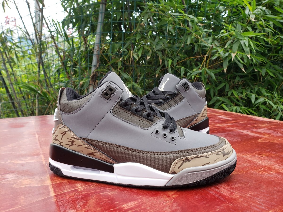 JORDAN 3 Retro - Cool Grey - Earth Sneakers - Brown Unisex Streetwear Limited Edition