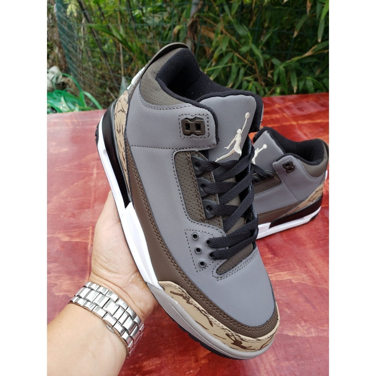 JORDAN 3 Retro - Cool Grey - Earth Sneakers - Brown Unisex Streetwear Limited Edition