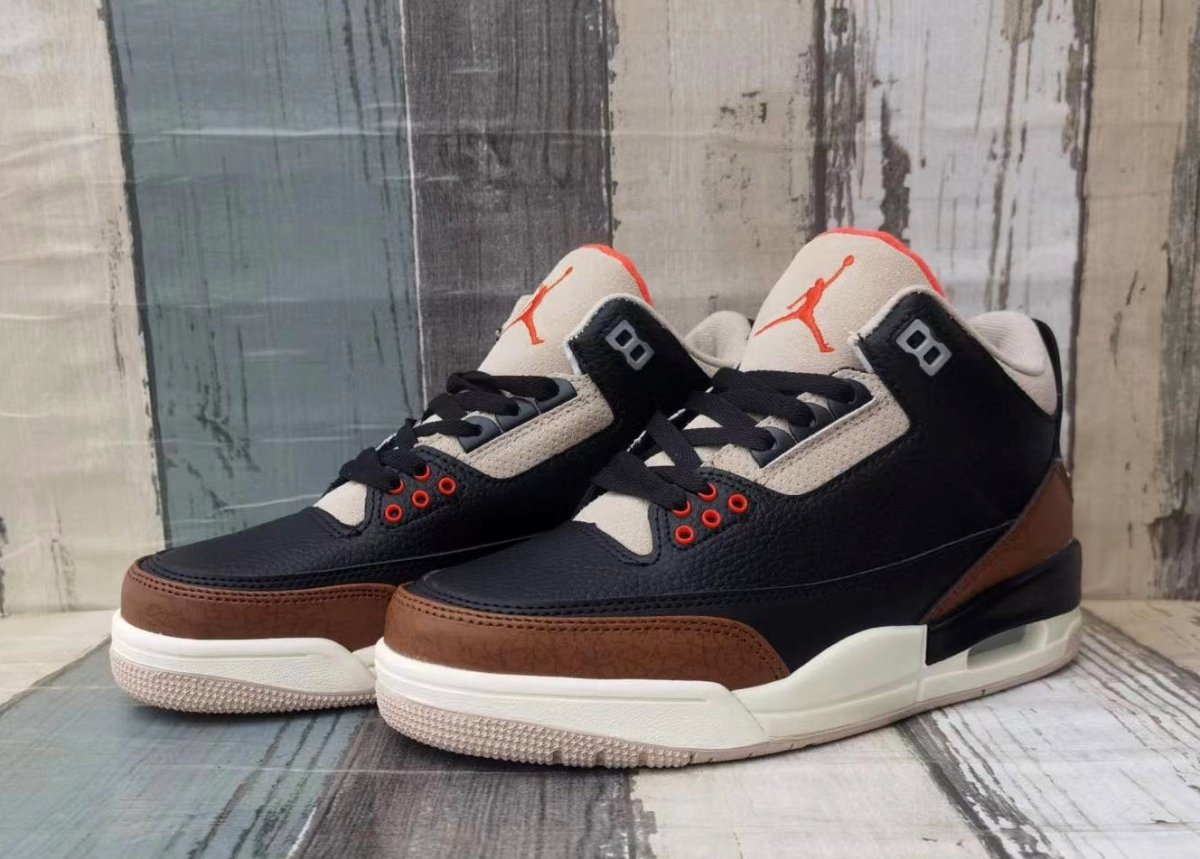 JORDAN 3 Retro - Desert Elephant Sneakers - Black Unisex Streetwear Limited Edition