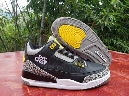JORDAN 3 Retro - Oregon Ducks Pit Crew Sneakers - Black Unisex Streetwear Limited Edition