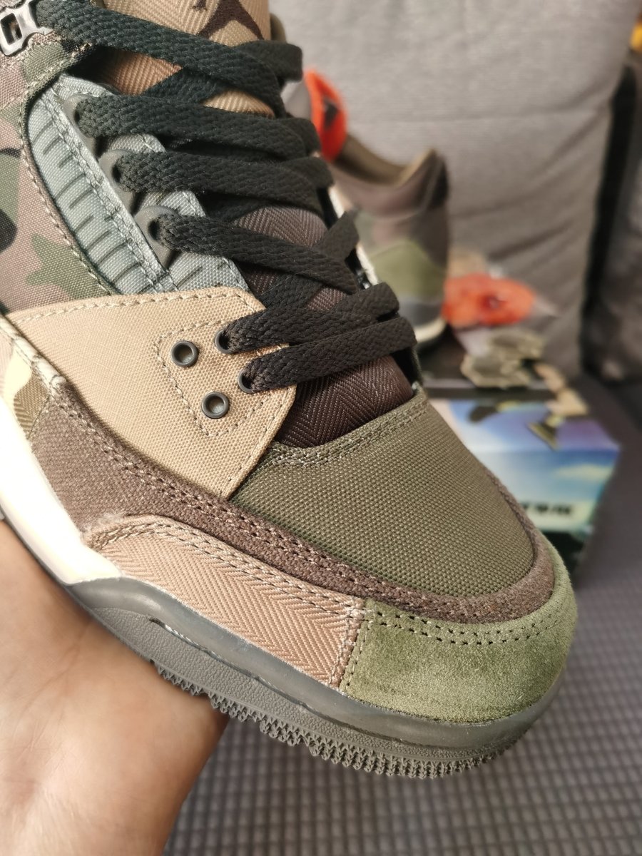 JORDAN 3 Retro - Patchwork Camo Sneakers - Black Unisex Streetwear Limited Edition