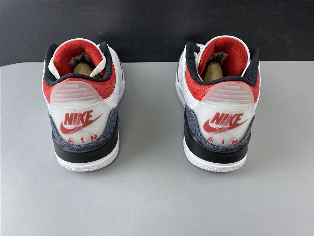 JORDAN 3 Retro - Se Fire Denim Sneakers - Red Unisex Streetwear Limited Edition