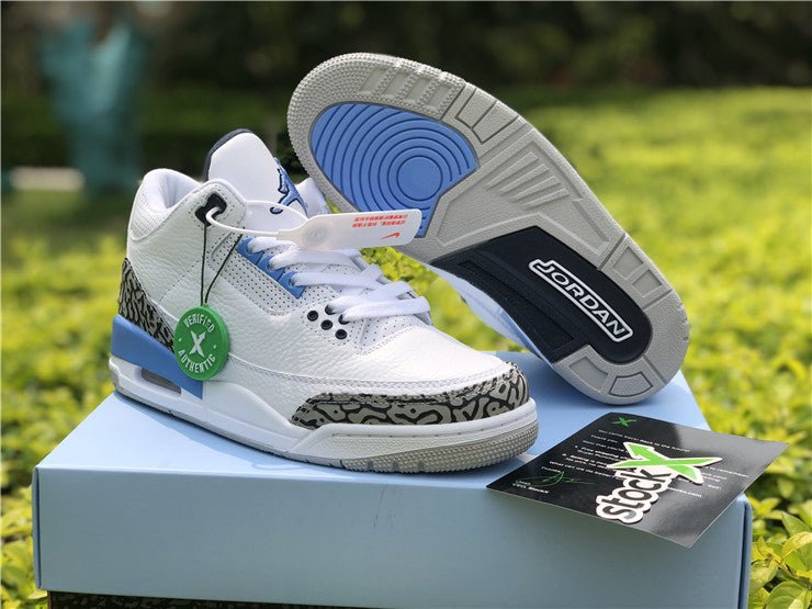 JORDAN 3 Retro - Unc Sneakers - Black Unisex Streetwear Limited Edition