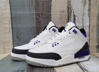 JORDAN 3 - Dark Iris Sneakers - Black Unisex Streetwear Limited Edition