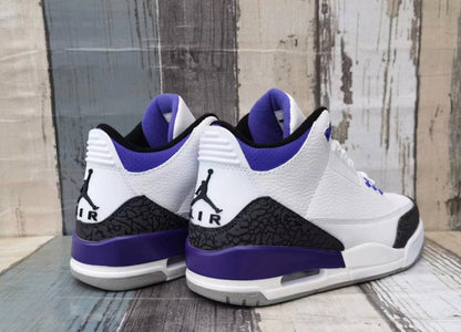 JORDAN 3 - Dark Iris Sneakers - Black Unisex Streetwear Limited Edition