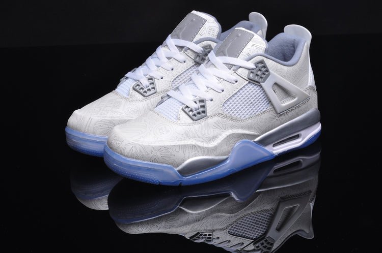JORDAN 4 - 30th Anniversary Laser Sneakers - Black Unisex Streetwear Limited Edition