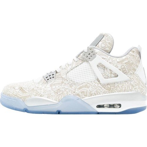 JORDAN 4 - 30th Anniversary Laser Sneakers - Black Unisex Streetwear Limited Edition