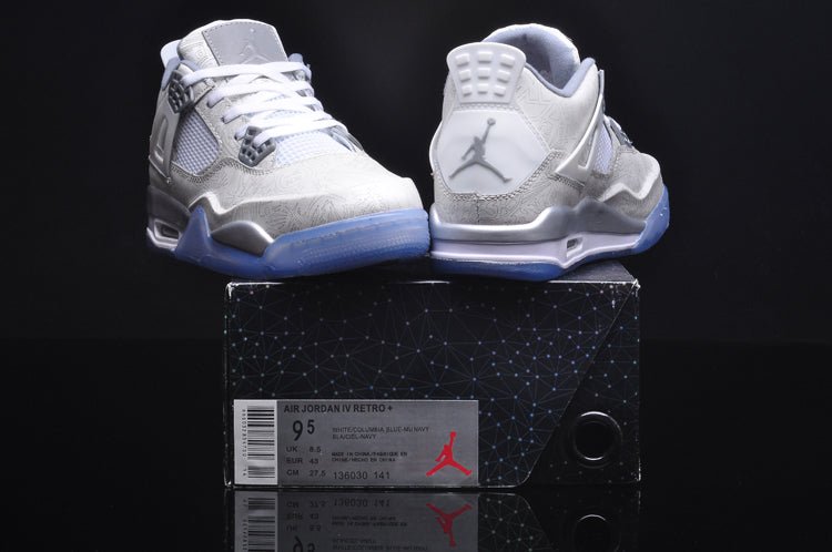 JORDAN 4 - 30th Anniversary Laser Sneakers - Black Unisex Streetwear Limited Edition