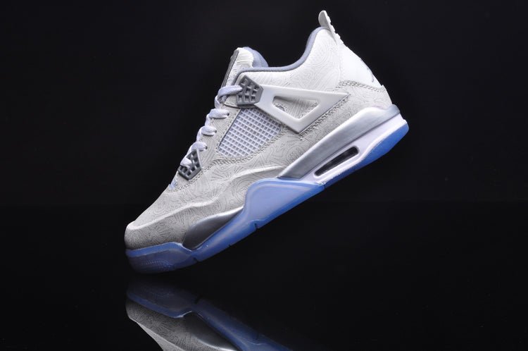 JORDAN 4 - 30th Anniversary Laser Sneakers - Black Unisex Streetwear Limited Edition