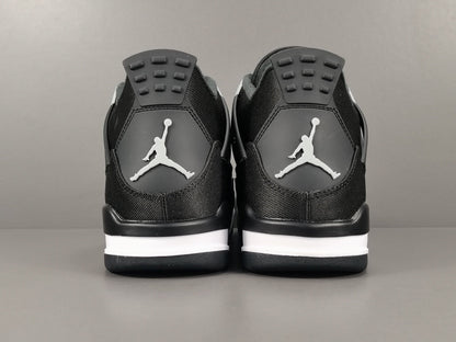 JORDAN 4 - Canvas Sneakers - Black Unisex Streetwear Limited Edition