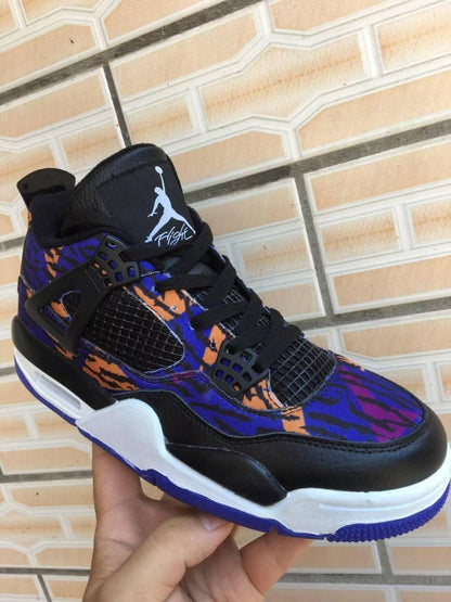 JORDAN 4 - Rush Violet Sneakers - Black Unisex Streetwear Limited Edition