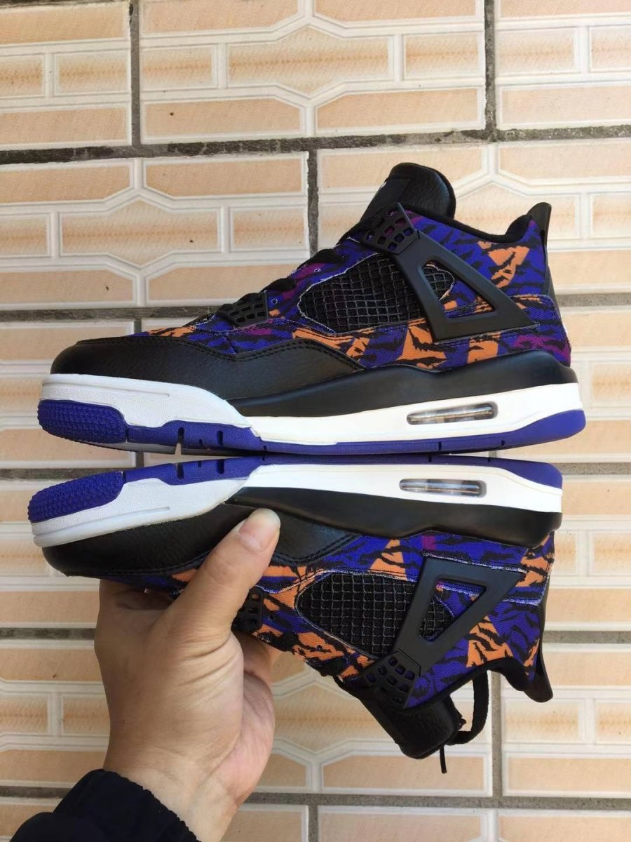 JORDAN 4 - Rush Violet Sneakers - Black Unisex Streetwear Limited Edition