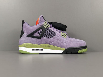 JORDAN 4 - Canyon Sneakers - Purple Unisex Streetwear Limited Edition - Introducing the highly anticipated Jordan 4 x Canyon Purple, a collaboration that brings together the