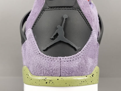 JORDAN 4 - Canyon Sneakers - Purple Unisex Streetwear Limited Edition - Introducing the highly anticipated Jordan 4 x Canyon Purple, a collaboration that brings together the