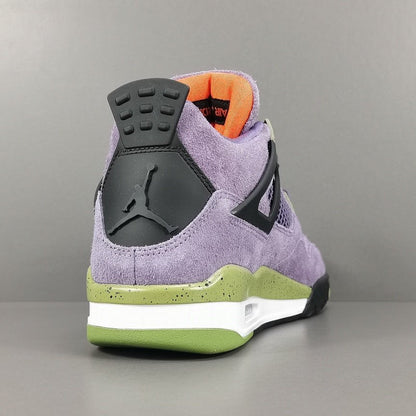 JORDAN 4 - Canyon Sneakers - Purple Unisex Streetwear Limited Edition - Introducing the highly anticipated Jordan 4 x Canyon Purple, a collaboration that brings together the