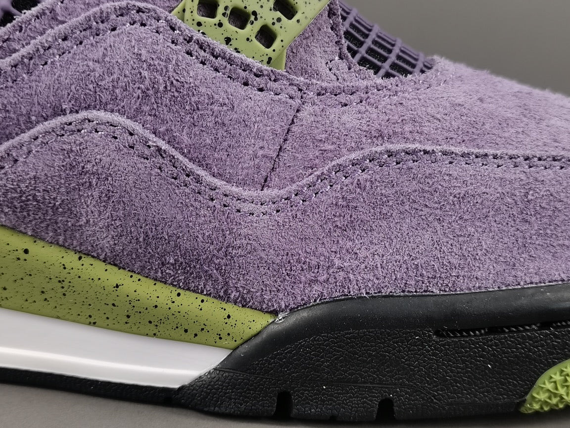 JORDAN 4 - Canyon Sneakers - Purple Unisex Streetwear Limited Edition - Introducing the highly anticipated Jordan 4 x Canyon Purple, a collaboration that brings together the