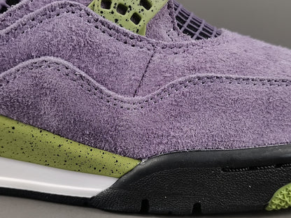 JORDAN 4 - Canyon Sneakers - Purple Unisex Streetwear Limited Edition - Introducing the highly anticipated Jordan 4 x Canyon Purple, a collaboration that brings together the