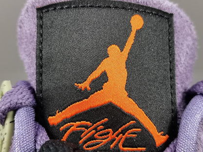 JORDAN 4 - Canyon Sneakers - Purple Unisex Streetwear Limited Edition - Introducing the highly anticipated Jordan 4 x Canyon Purple, a collaboration that brings together the