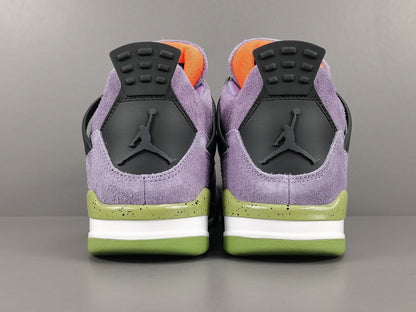JORDAN 4 - Canyon Sneakers - Purple Unisex Streetwear Limited Edition - Introducing the highly anticipated Jordan 4 x Canyon Purple, a collaboration that brings together the