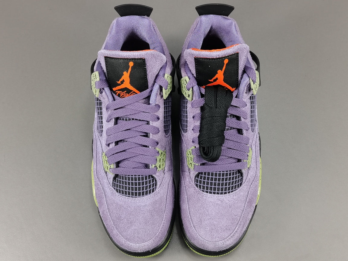JORDAN 4 - Canyon Sneakers - Purple Unisex Streetwear Limited Edition - Introducing the highly anticipated Jordan 4 x Canyon Purple, a collaboration that brings together the