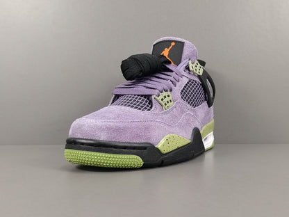 JORDAN 4 - Canyon Sneakers - Purple Unisex Streetwear Limited Edition - Introducing the highly anticipated Jordan 4 x Canyon Purple, a collaboration that brings together the