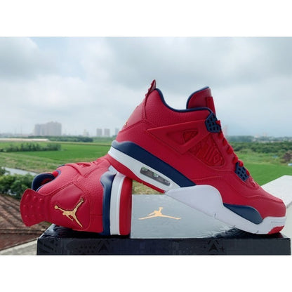 JORDAN 4 - Fiba Sneakers - Black Unisex Streetwear Limited Edition