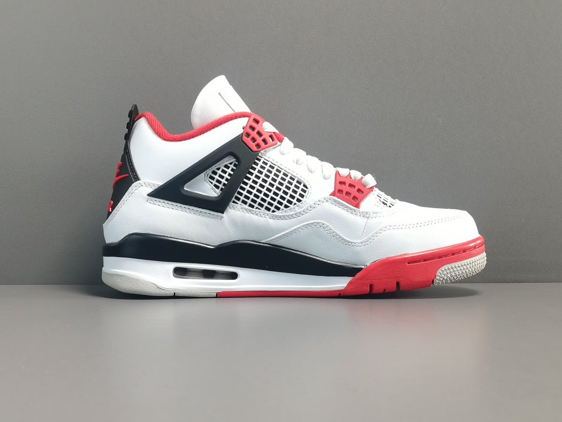 JORDAN 4 - Fire Sneakers - Red Unisex Streetwear Limited Edition