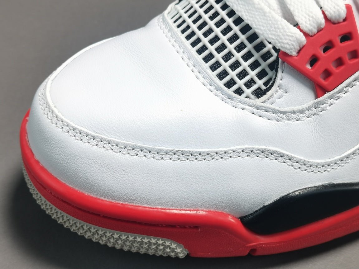 JORDAN 4 - Fire Sneakers - Red Unisex Streetwear Limited Edition