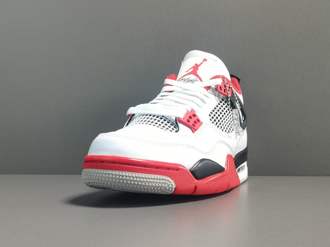 JORDAN 4 - Fire Sneakers - Red Unisex Streetwear Limited Edition