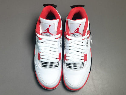 JORDAN 4 - Fire Sneakers - Red Unisex Streetwear Limited Edition