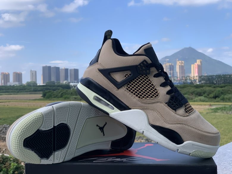 JORDAN 4 - Fossil Sneakers - Black Unisex Streetwear Limited Edition