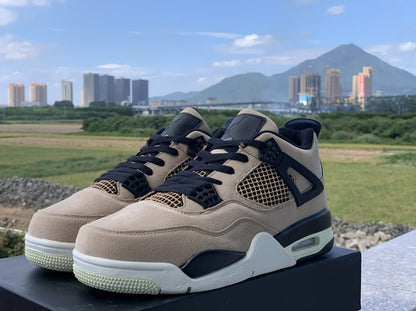 JORDAN 4 - Fossil Sneakers - Black Unisex Streetwear Limited Edition