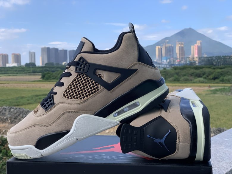 JORDAN 4 - Fossil Sneakers - Black Unisex Streetwear Limited Edition