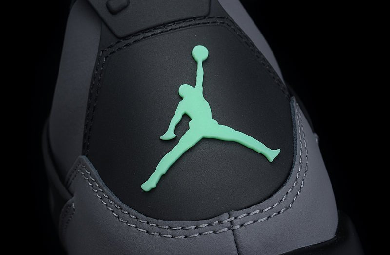 JORDAN 4 - Glow Sneakers - Green Unisex Streetwear Limited Edition