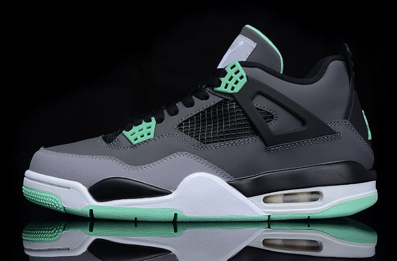 JORDAN 4 - Glow Sneakers - Green Unisex Streetwear Limited Edition