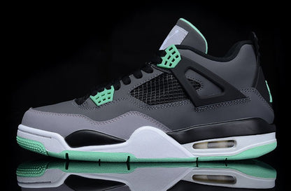 JORDAN 4 - Glow Sneakers - Green Unisex Streetwear Limited Edition