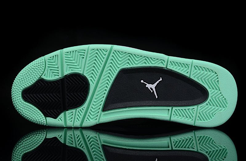 JORDAN 4 - Glow Sneakers - Green Unisex Streetwear Limited Edition