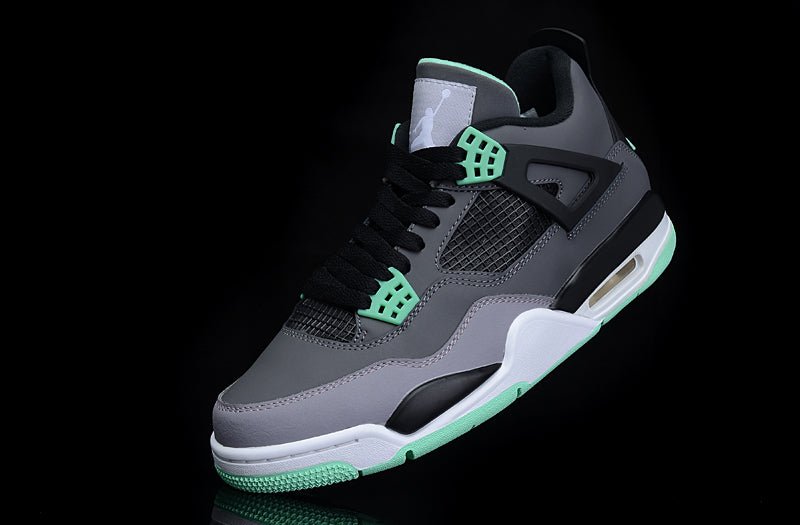 JORDAN 4 - Glow Sneakers - Green Unisex Streetwear Limited Edition